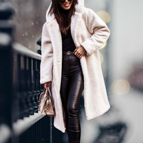 Faux Fur Hooded Jacket For Women