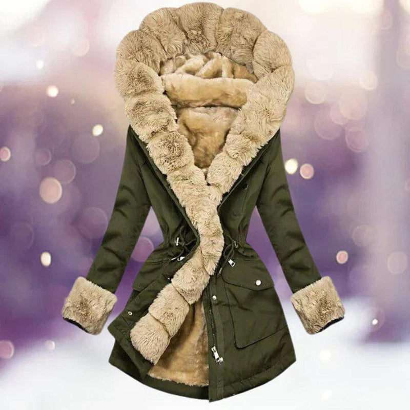 Faux Fur Hooded Winter Jacket for Women