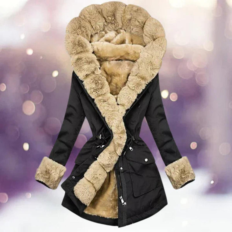 Faux Fur Hooded Winter Jacket for Women