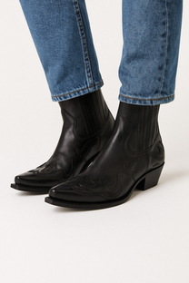 Faux Leather Cowboy Boots