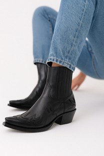 Faux Leather Cowboy Boots