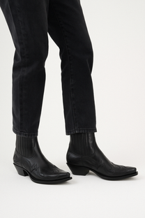 Faux Leather Cowboy Boots