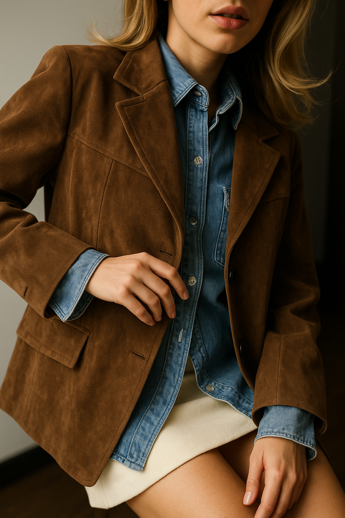 Faux Suede Jacket