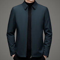 Fitted Casual Jacket With Zip Closure
