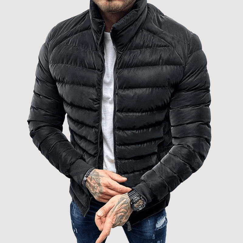 Fitted Quilted Puffer Jacket For Men