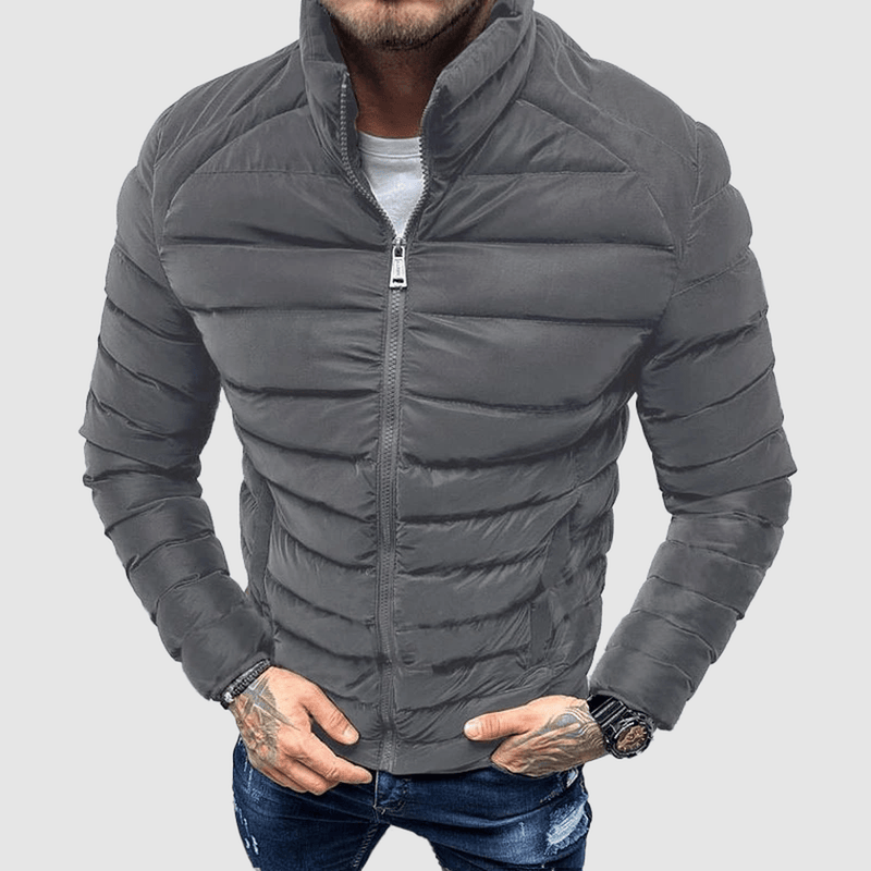 Fitted Quilted Puffer Jacket For Men