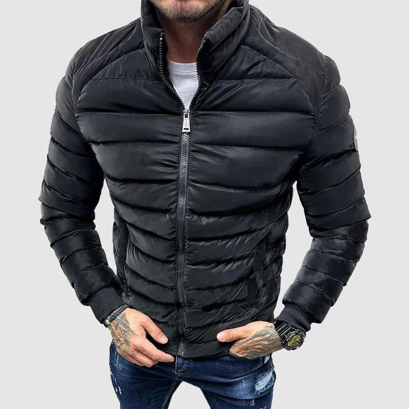 Fitted Quilted Puffer Jacket For Men