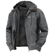 Fleece-Lined Hooded Jacket For Men
