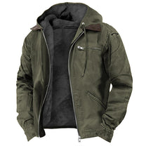Fleece-Lined Hooded Jacket For Men