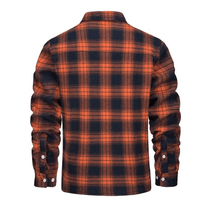 Fleece-Lined Plaid Jacket With Buttoned Chest Pocket