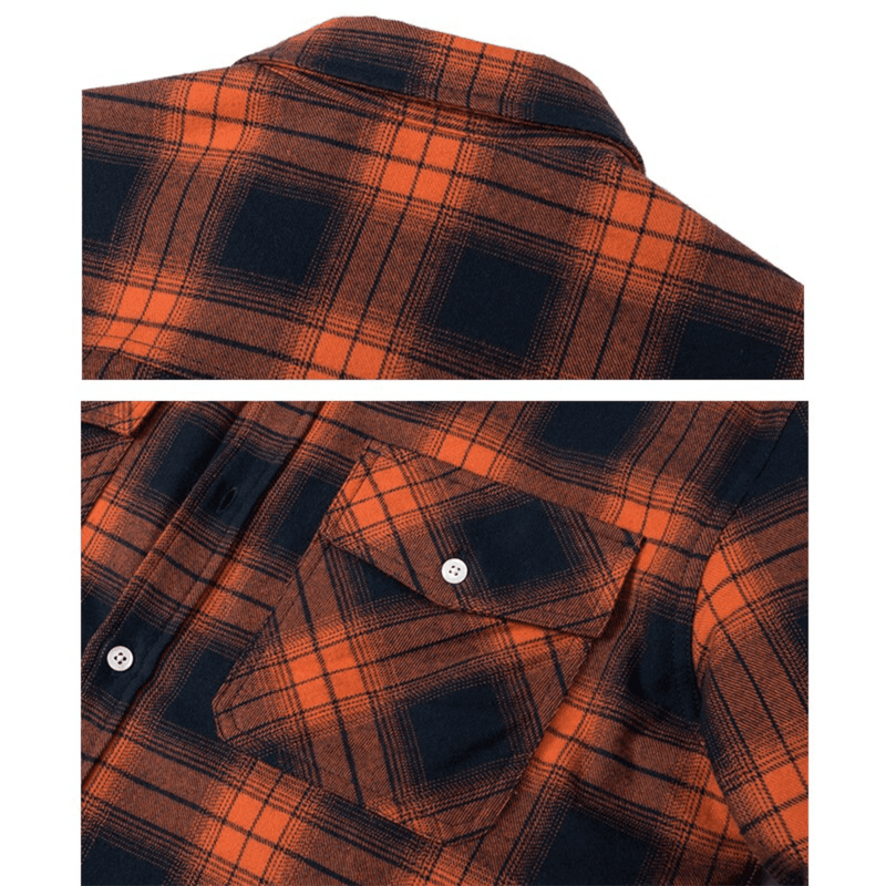 Fleece-Lined Plaid Jacket With Buttoned Chest Pocket