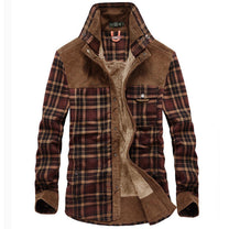 Fleece-Lined Plaid Jacket With Relaxed Fit