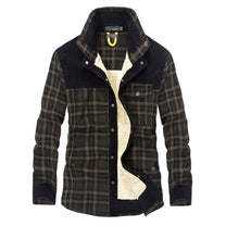 Fleece-Lined Plaid Jacket With Relaxed Fit