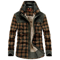 Fleece-Lined Plaid Jacket With Relaxed Fit