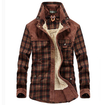 Fleece-Lined Plaid Jacket With Relaxed Fit