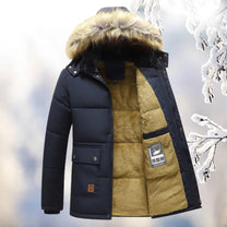 Fleece Lined Quilted Winter Parka Coat