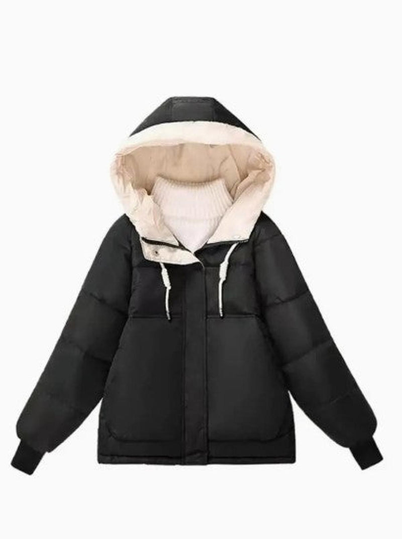 Fleece-Lined Women&#39;s Hooded Jacket for Casual and Outdoor Wear