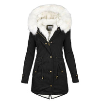 Fleece Lined Women&#39;s Winter Coat With Fur Hood