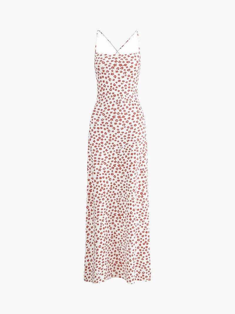 Floral Lace Back Maxi Sundress