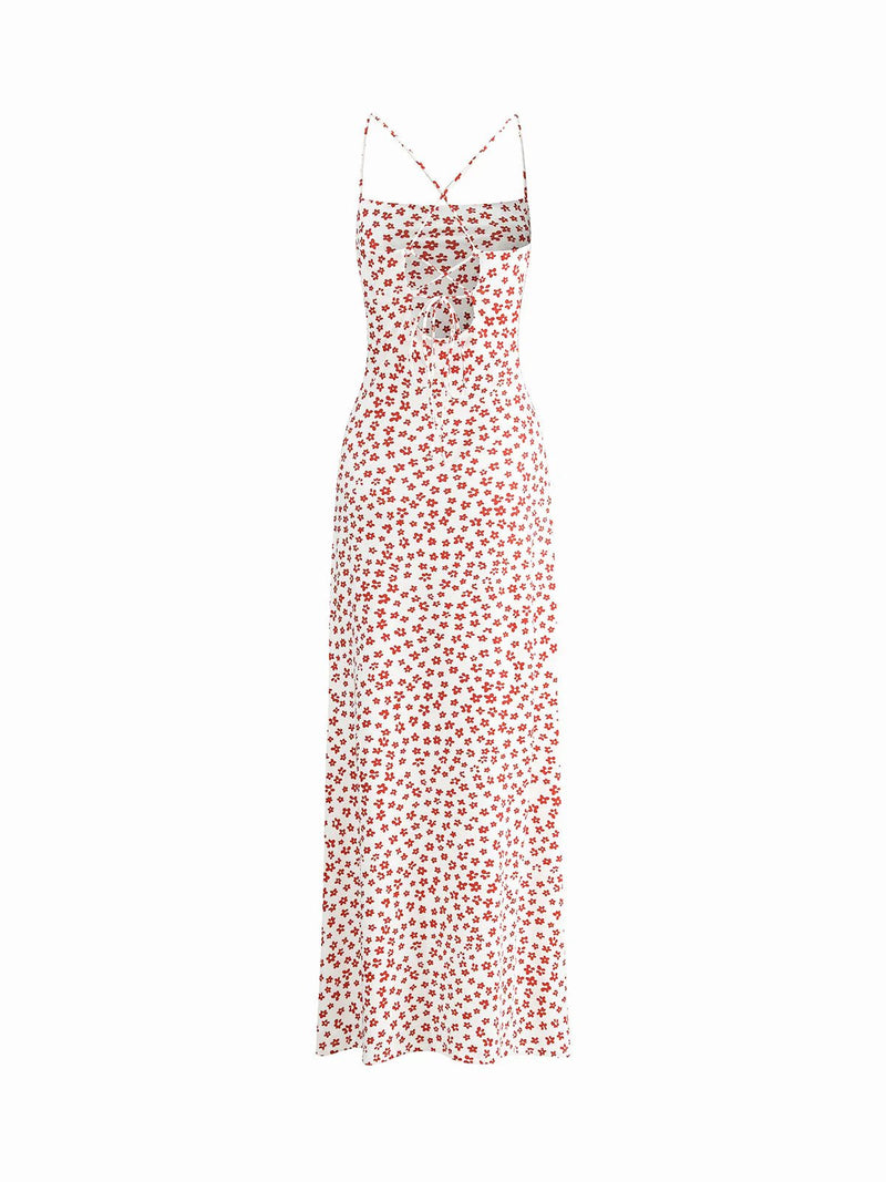 Floral Lace Back Maxi Sundress