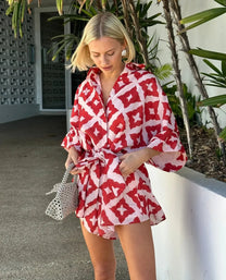 Floral Mini Jumpsuit
