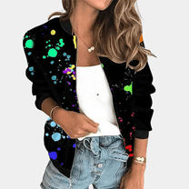 Floral Print Women&#39;s Jacket in Premium Polyester