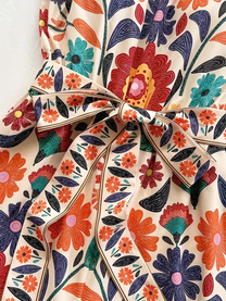 Floral Sleeveless Jumpsuit with Waist Tie