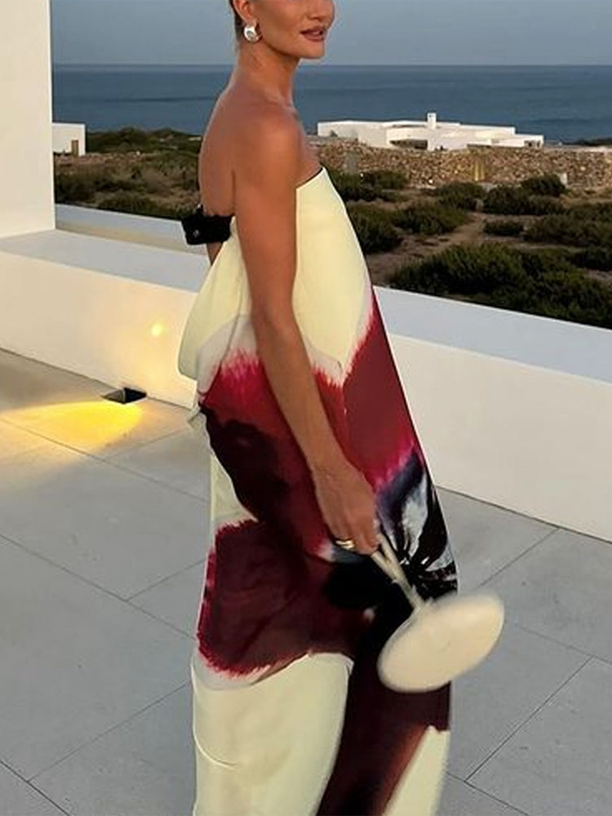 Floral Strapless Maxi Dress