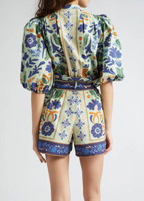 Floral Tie-Waist Jumpsuit