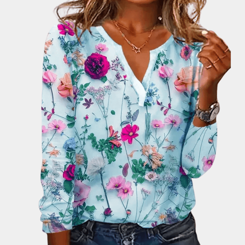 Floral Women&#39;s Blouse With Comfortable Fit And Versatile Design