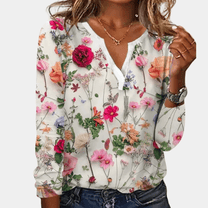 Floral Women&#39;s Blouse With Comfortable Fit And Versatile Design