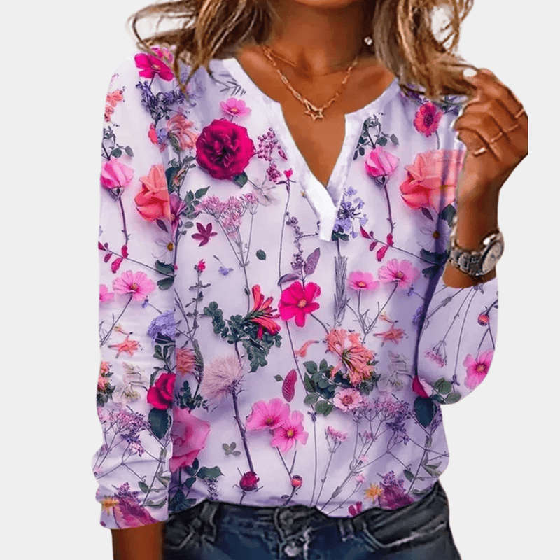 Floral Women&#39;s Blouse With Comfortable Fit And Versatile Design