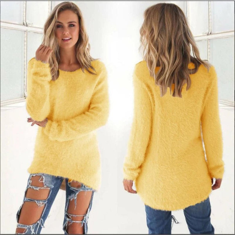Fluffy Women&#39;s Sweater for Chic and Casual Style