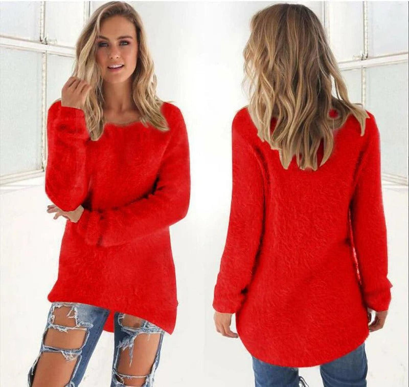 Fluffy Women&#39;s Sweater for Chic and Casual Style