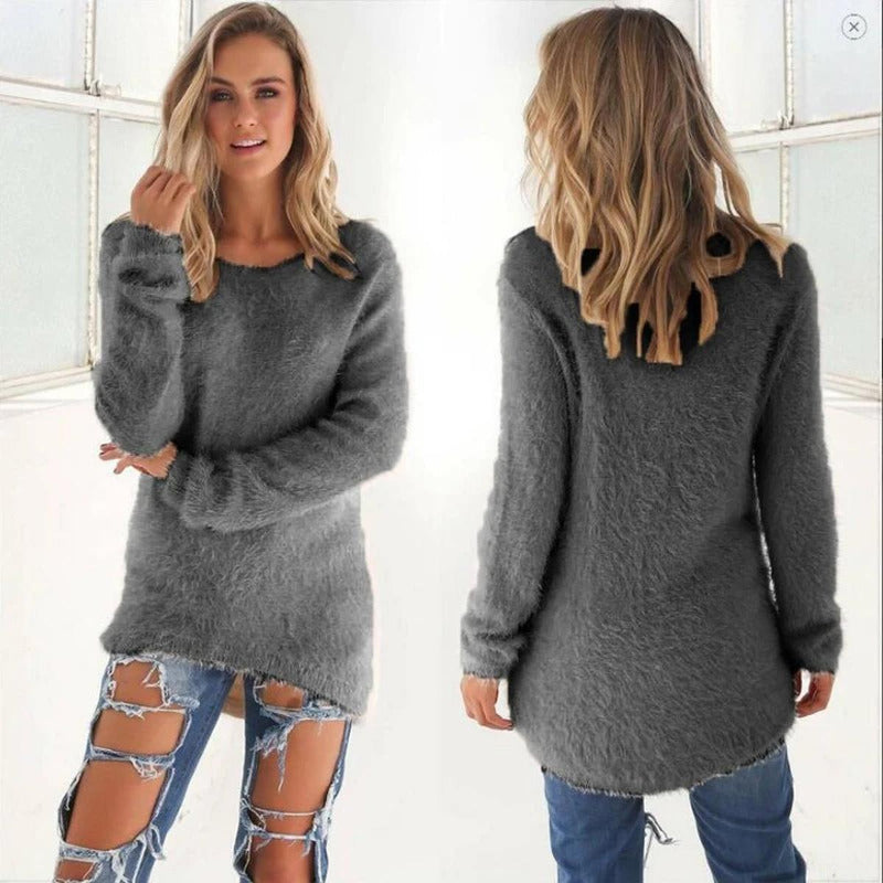 Fluffy Women&#39;s Sweater for Chic and Casual Style