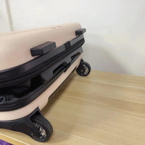 Foldable Hard Shell Suitcase With Expandable Width And Smooth Rolling Wheels