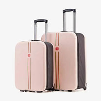 Foldable Hard Shell Suitcase With Expandable Width And Smooth Rolling Wheels