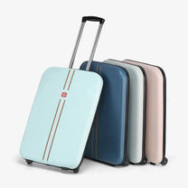 Foldable Hard Shell Suitcase With Expandable Width And Smooth Rolling Wheels