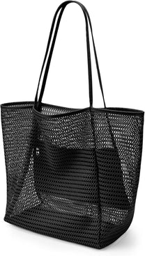 Foldable Waterproof Mesh Beach Tote Bag With Zippered Inner Pocket - Buy 1, Get 1 Free
