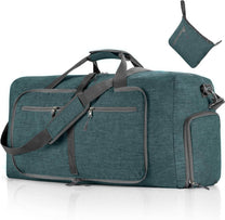 Foldable Waterproof Travel Duffle Bag With Shoe Compartment