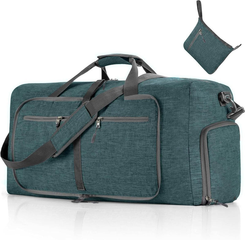 Foldable Waterproof Travel Duffle Bag With Shoe Compartment