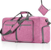 Foldable Waterproof Travel Duffle Bag With Shoe Compartment