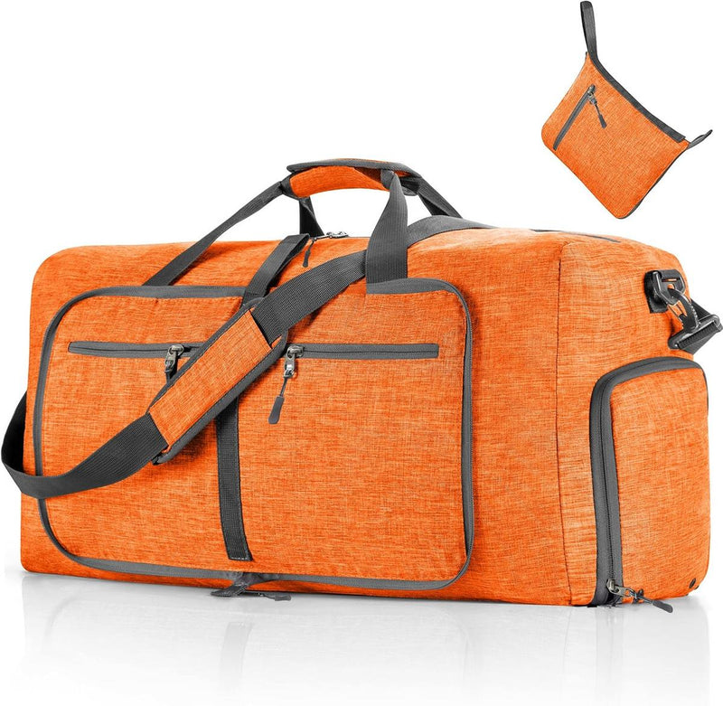Foldable Waterproof Travel Duffle Bag With Shoe Compartment