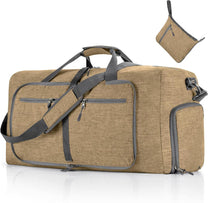 Foldable Waterproof Travel Duffle Bag With Shoe Compartment