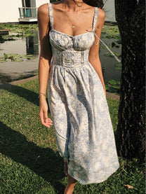Garden Floral Cami Midi Dress