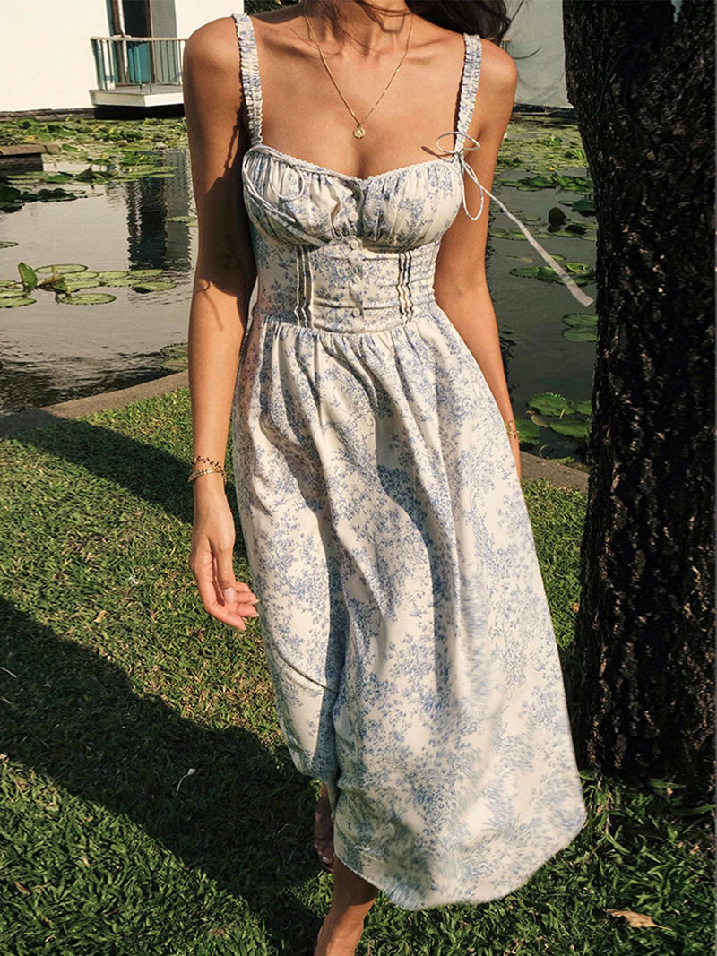 Garden Floral Cami Midi Dress