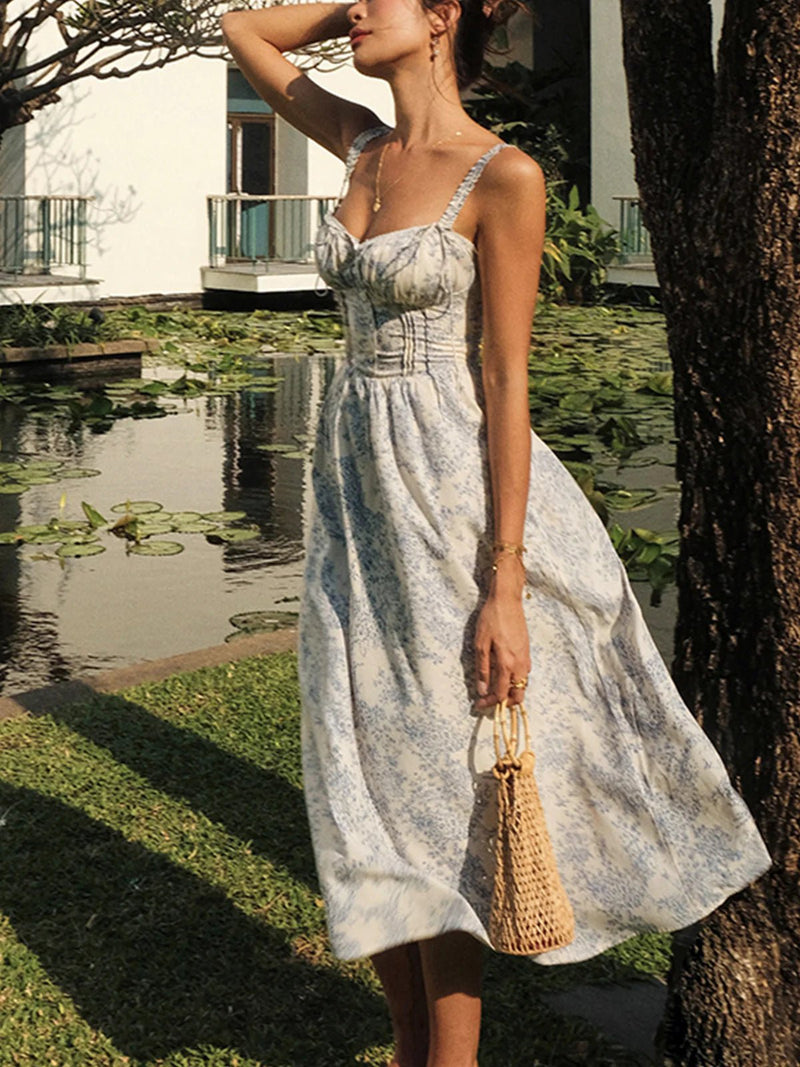 Garden Floral Cami Midi Dress