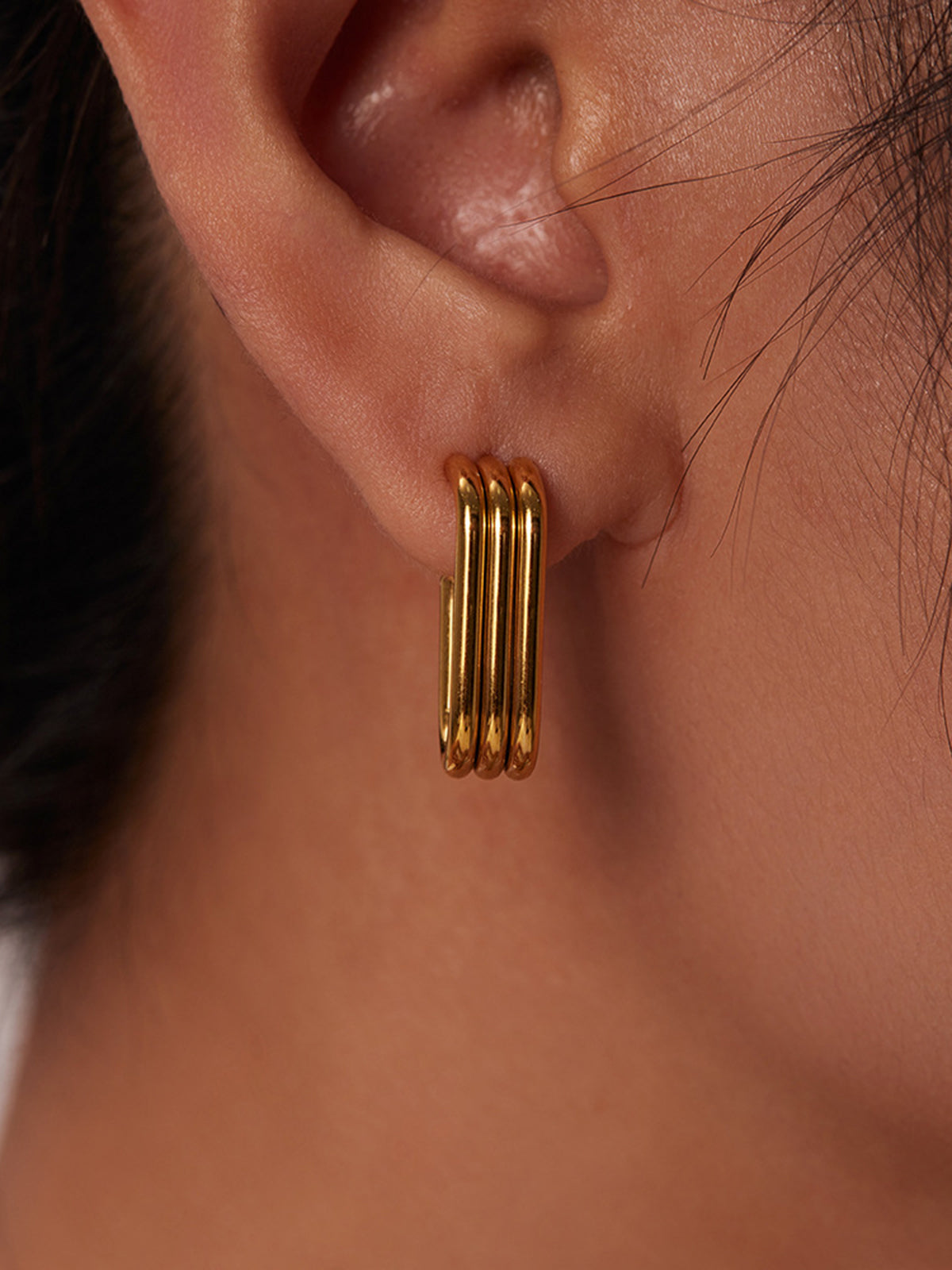 Gold Plated Capricorn Earrings