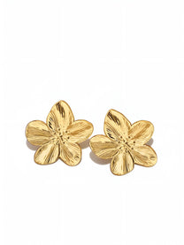 Gold Plated Flower Earrings