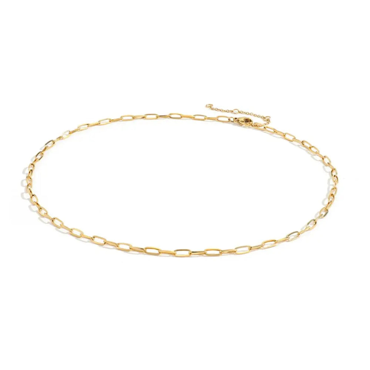 Gold Plated Oval Link Necklace